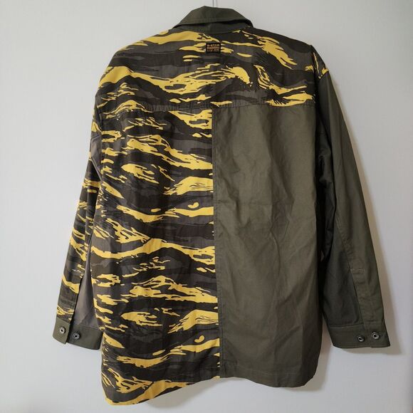 NWT $170 G-Star Raw Mens R-3N Boxy Shirt Jacket Shadow Olive Green Yellow Size L - Picture 4 of 14